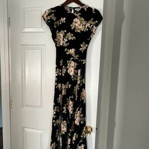 Reformation Gavin Dress in Arielle (black, white, floral) size 4